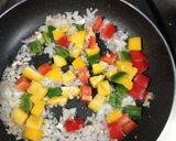 A picture of step 2 of Mexican Rice.