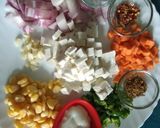 A picture of step 1 of Italian paneer grill kulcha.