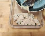 A picture of step 7 of Kaju peanut samak rice chatpata katli.