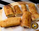 A picture of step 6 of Veg And Chicken Spring Rolls With Homemade Sheets Or Wraps Along With Spring Roll Sauce.