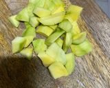 A picture of step 1 of Kachhe Aam ki Sabzi.