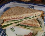 Foto del paso 4 de la receta Sándwich de galantina de pollo y lacón con berros