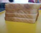 A picture of step 1 of Tricolor sandwich.