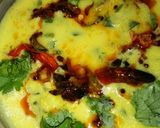 A picture of step 9 of Methi leaves pakoda kadhi.