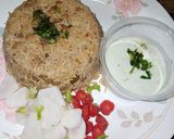 A picture of step 6 of Chana Achari pulao.