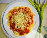 Foto langkah ke 5 dari resep Spaghetti Bolognaise (dg saus instan).