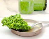 A picture of step 3 of Wild garlic pesto.