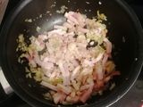 Strogonoff de frango e bacon