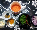 A picture of step 1 of Bengali Style Masoor Dal.