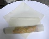 A picture of step 4 of Left over Grilled Chicken Spring Roll.