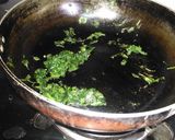 A picture of step 2 of Lehsun palak dal.