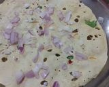 A picture of step 2 of Masala papad.