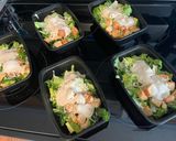 A picture of step 4 of Chicken Caesar Salad - meal prep/weekly lunch grab n’ go!.