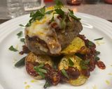 A picture of step 14 of Mozzarella Meatloaf.