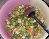 Foto langkah ke 4 dari resep Lapisan daging kambing + acar mentimun wortel mantah.