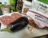 Foto del paso 1 de la receta: Berenjenas con pollo verduras y champiñones gratinados