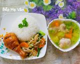 Hình bước làm 4 của món Cơm dĩa đùi gà chiên