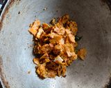 A picture of step 3 of Left over Roti Masala.