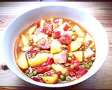 Foto del paso 16 de la receta Guiso de patata y guisante con chorizo y bacon ahumado