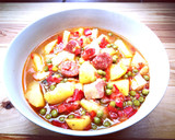 Foto del paso 16 de la receta: Guiso de patata y guisante con chorizo y bacon ahumado