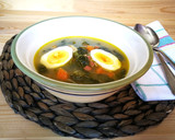 Foto del paso 5 de la receta: Sopa de espinaca fresca con jamón curado y huevo