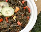 A picture of step 2 of Moringa salad 🥗.