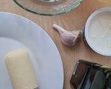 Foto del paso 1 de la receta: Pasta con crema de leche 🍝 Fideos secos a la crema con mozzarella, ajo y perejil🍝