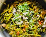 A picture of step 4 of Mogari and Methi Sabji.