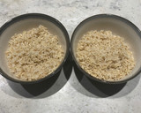 A picture of step 1 of Crispy tofu top with sweet sticky and sour sauce with brown rice.
