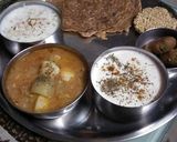 A picture of step 9 of #Navratri special thaali.