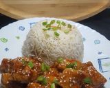 A picture of step 8 of Dragon Chicken with Vegetable Fried Rice !.