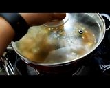 A picture of step 11 of Poi chingudi curry (Prawns cooked with basella and vegetables).