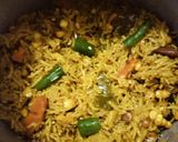 A picture of step 5 of Corn Pulao.