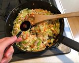 A picture of step 4 of Japanese Fried Rice.