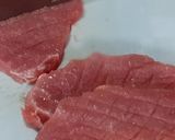 A picture of step 1 of Chinese Sweet and Sour Pork (Cantonese Dish).