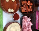 A picture of step 1 of Gachas Manchegas.