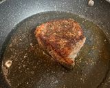 A picture of step 3 of Surf n’ Turf over Garlic Basil Fettuccine.