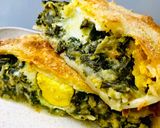 Foto del paso 7 de la receta: 🥟EMPANADA🥟 DE 🥬VERDURA, HUEVO🥚Y QUESO 🥬🥚🧀🧅