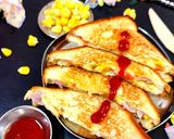 कॉर्न वेज चीज़ सैंडविच (Corn veg cheese sandwich recipe in hindi) रेसिपी चरण 5 फोटो