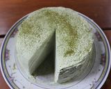 Foto langkah ke 10 dari resep Matcha Mille Crepe Cake.