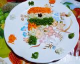 A picture of step 4 of Healthy tricolor vegetable salad with Indian National Flag Tirang.