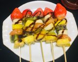 Foto del paso 2 de la receta: Brochetas de frutas con Fudge de Chocolate 🥝🍊🍋🍌🍍🍏🍓🍫