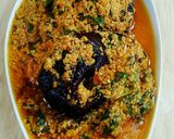 A picture of step 3 of Egusi soup.