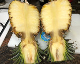 Foto del paso 1 de la receta: Piña con jamón y kiwi