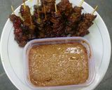 Foto langkah ke 7 dari resep Sate Daging Sapi Bumbu Rempah Masak Teflon Super Empuk.