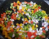 A picture of step 4 of Mexican chicken Quesadilla.