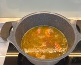 Hình bước làm 6 của món Bún Riêu Cua Tóp Mỡ Mọc Giòn