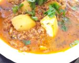 A picture of step 8 of Aloo Qeema 🍲🍲🍲.
