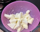 A picture of step 1 of Paneer chilli.