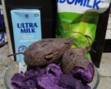 Foto langkah ke 1 dari resep Goguma latte Ubi ungu creamy matcha.